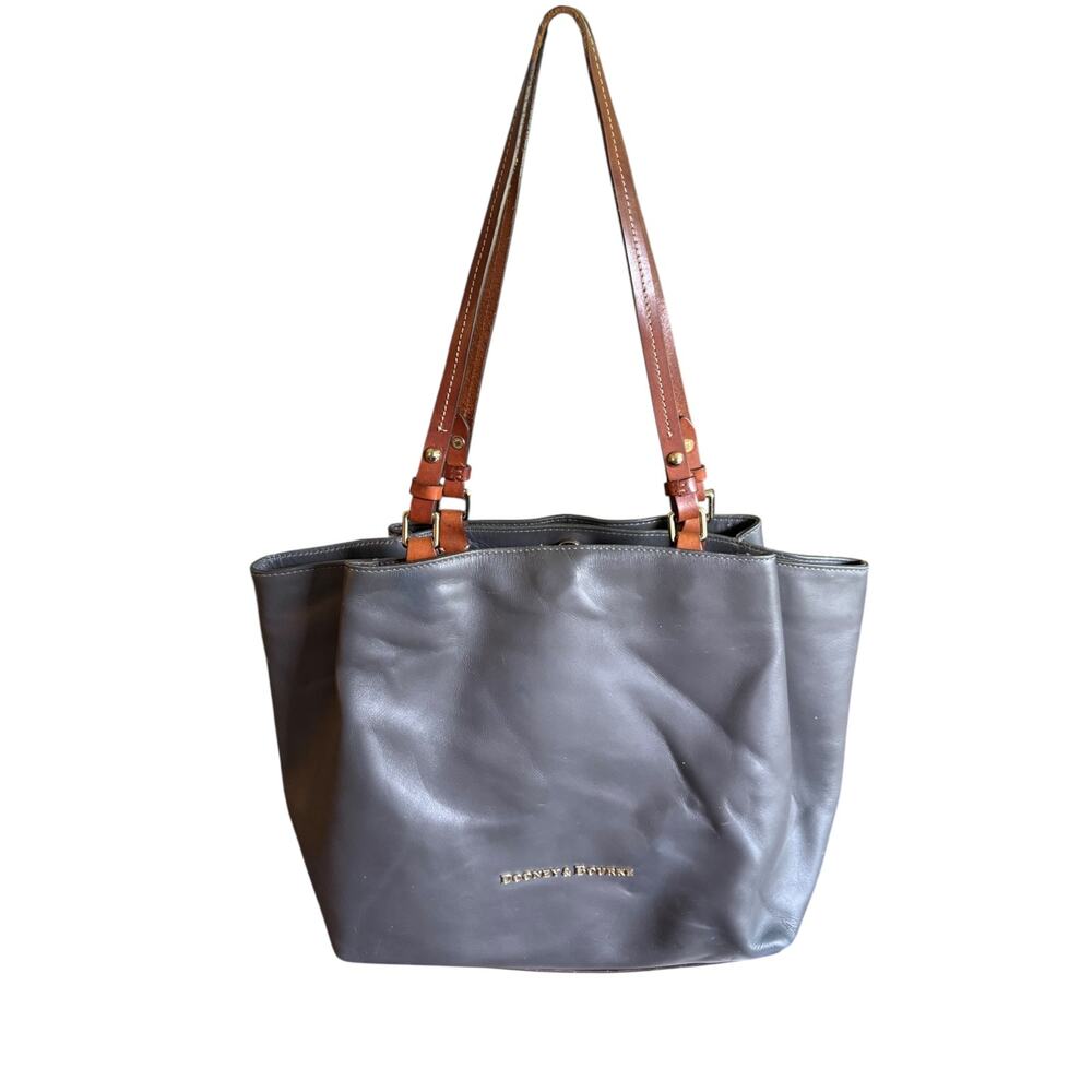 Dooney & Bourke City Flynn Gray Leather Tote Purse